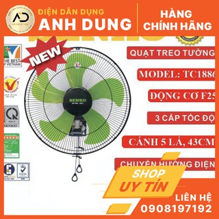[Lõi Đồng] Quạt treo tường Senko TC1886