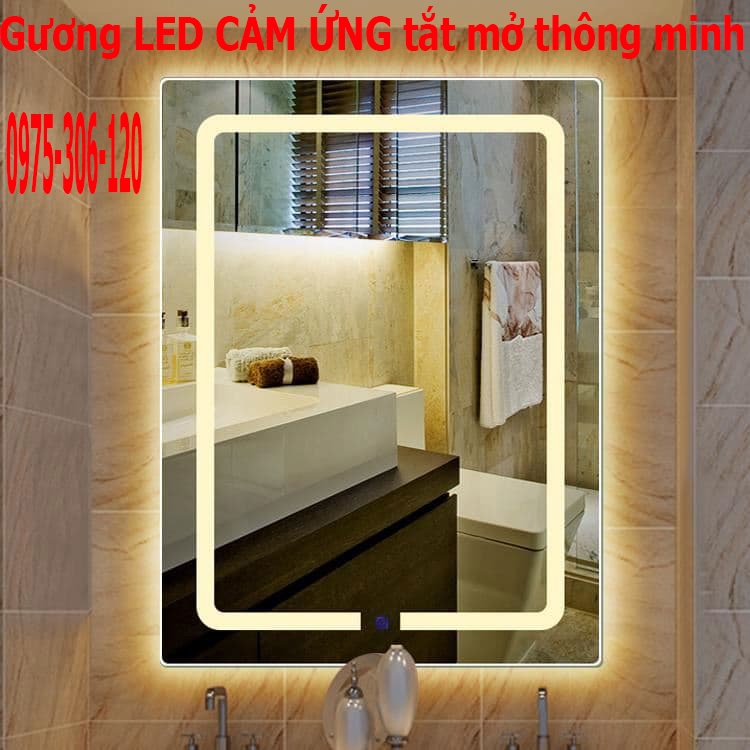 [GIÁ SỈ] Gương Led CẢM ỨNG TẮT MỞ gương led nhà tắm thông minh ZC1 kích thước 50x70cm