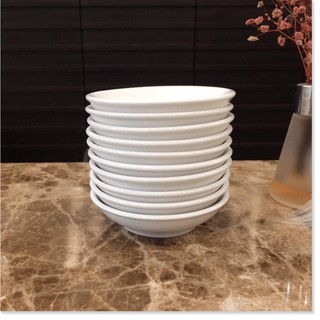 Bộ 10 chén chấm minh long 9 cm jasmine lys trắng ngà