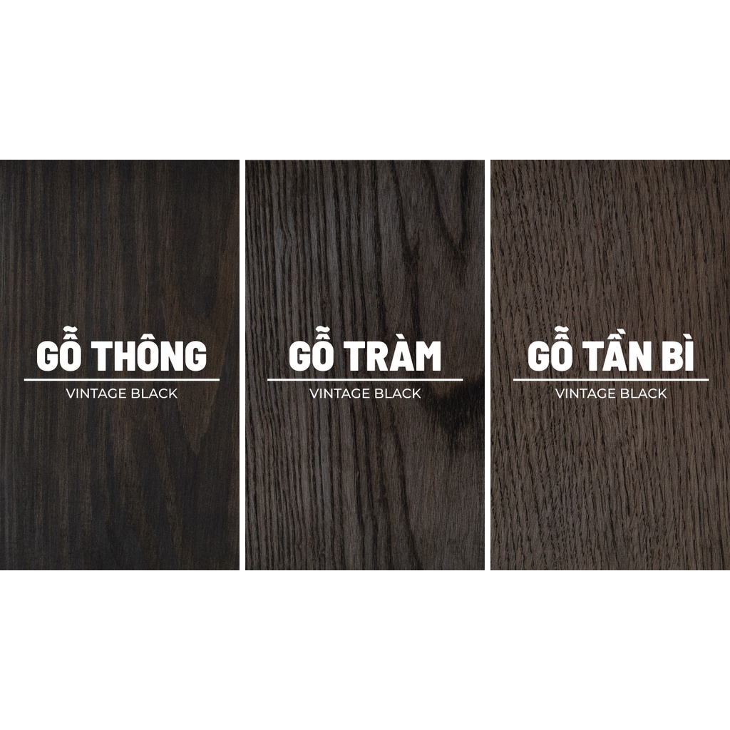 Dầu Màu Lau Gỗ L.CO Màu Đen Cổ Cũ VINTAGE BLACK Dung Tích 0.25L,0.5L,1.2L