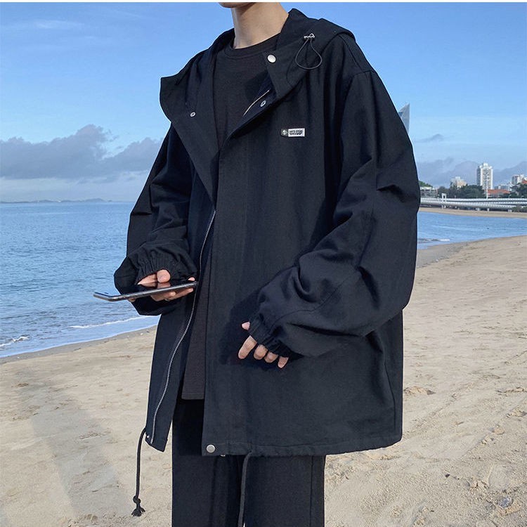 Áo Khoác Hoodie Dáng Rộng Thời Trang Phong Cách Hong Kong Cho Nam | BigBuy360 - bigbuy360.vn