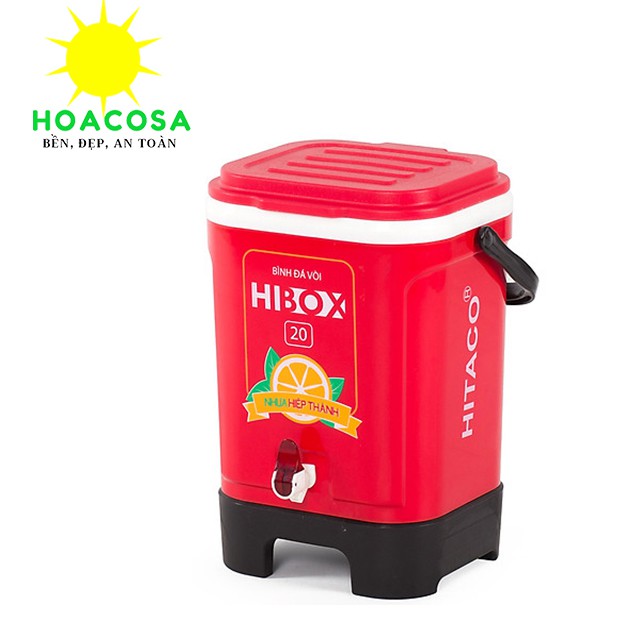 Thùng đá 20 Lít  có vòi Hibox PU Foam cao cấp, giữ lạnh lâu- Đồ gia dụng Hoacosa.