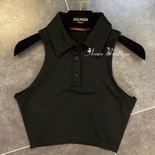 Áo croptop ba lỗ cổ bẻ Siêu đẹp (UN) 🤩