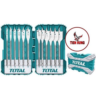 Th 6-30mm bộ mũi khoan gỗ đầu dẹp 12 chi tiết total tacsdl1201 giatrithuc