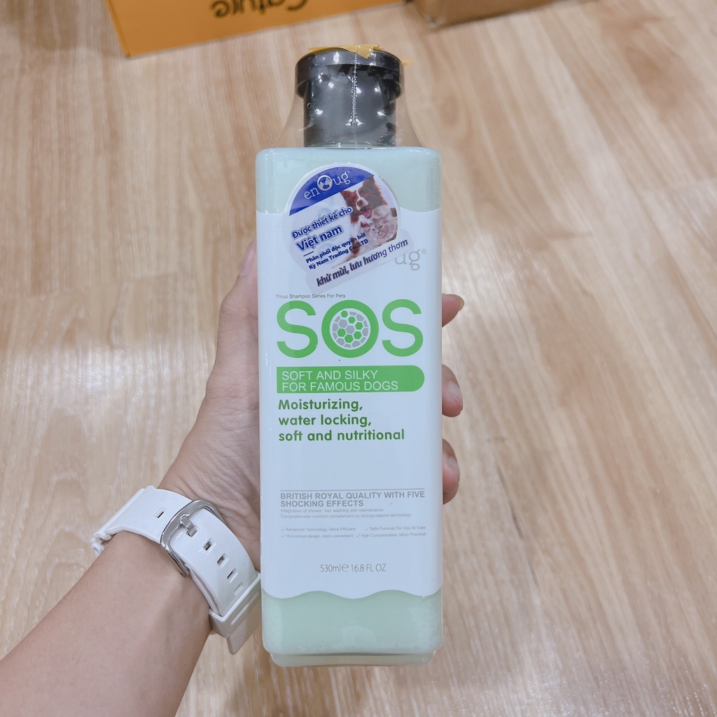 (loại xịn chuẩn công ty) sữa tắm SOS 530ml cho chó mèo - Có tem