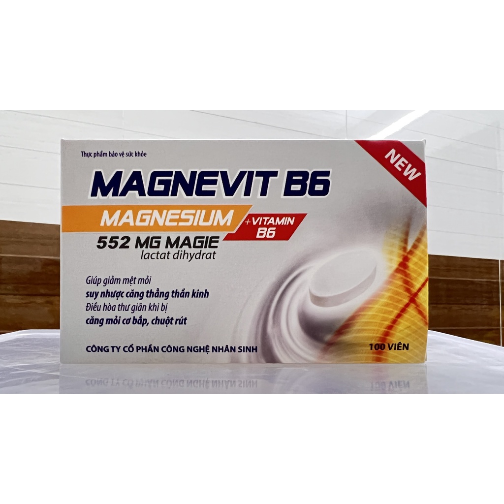Viên uống Magnevit b6.bổ sung magie vitamin b6 giúp giảm căng thẳng thần kinh mệt mỏi,đau cơ.suckhoechomoinha