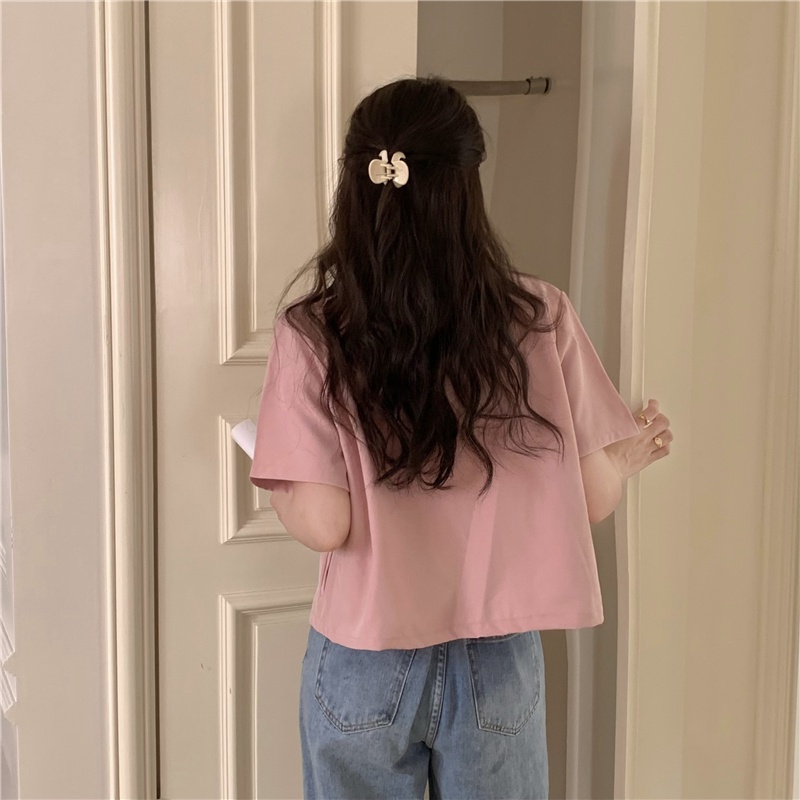 Áo Khoác Blazer Dáng Rộng Màu Sắc Đơn Giản Thanh Lịch Cho Nữ | BigBuy360 - bigbuy360.vn