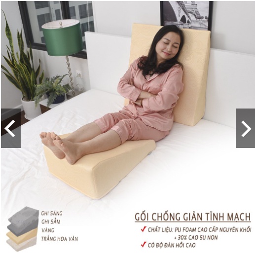 GỐI CHỐNG GIÃN TĨNH MẠCH CHUYÊN DỤNG AIRU, GIÚP NGỦ NGON, GIẢM TÊ BÌ CHÂN TAY