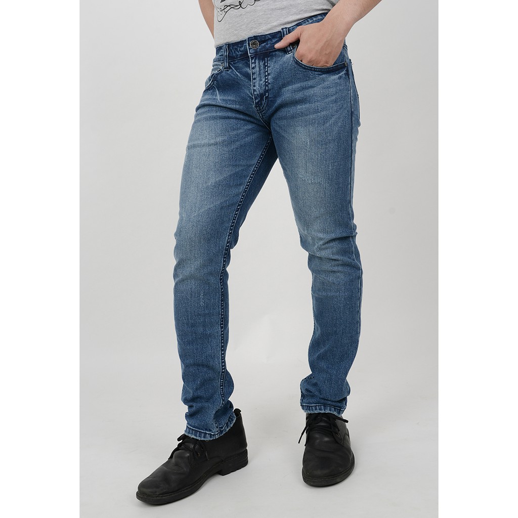 91 ANINETYONE - Quần Jeans Nam Skinny 005 (Xanh nhạt)