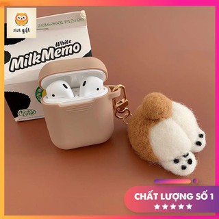 Case vỏ bao airpod đựng tai nghe không dây mông corgi cho airpod 1 2 pro chất liệu silicon dẻo
