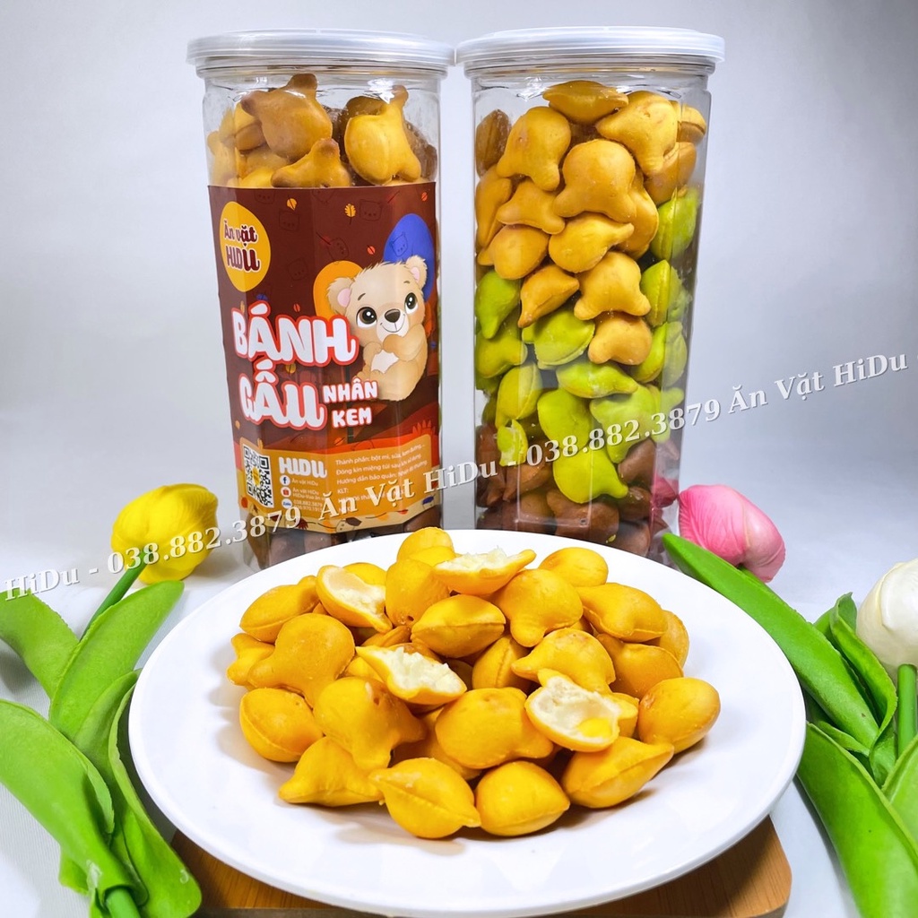 Bánh gấu nhân kem thiên hồng HiDu 400gr