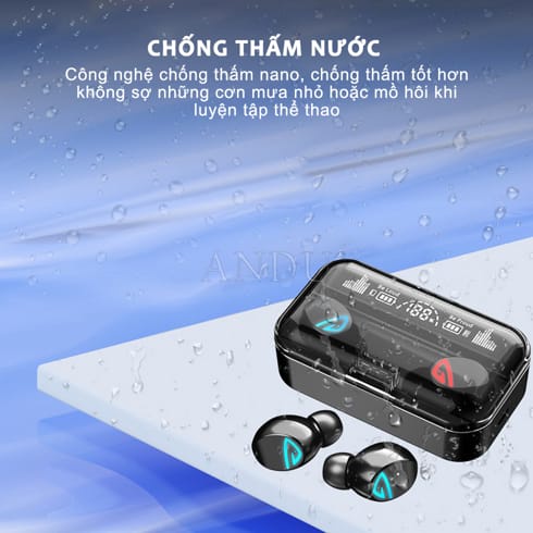 Tai Nghe Bluetooth S10 Pro V5.2 Quốc Tế Kiêm Sạc Dự Phòng Chống Nước Tiêu Chuẩn IPX7 Nghe Nhạc 10 Giờ