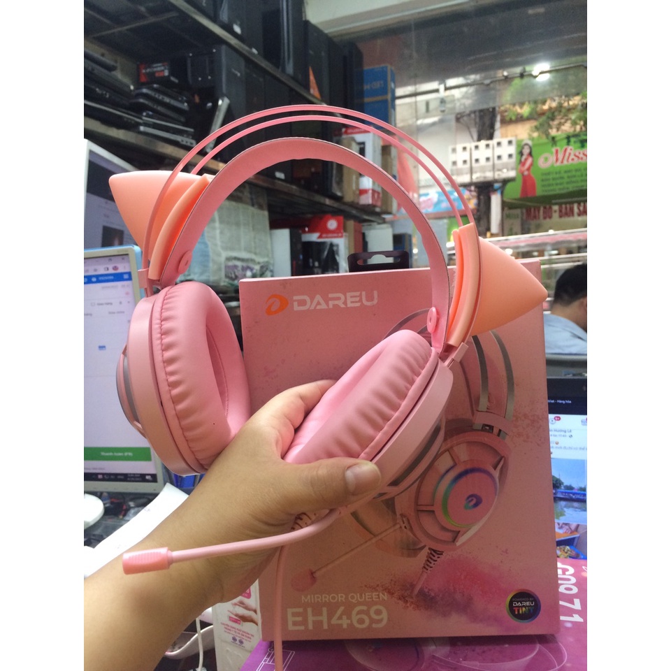 Tai nghe DareU EH469 7.1 RGB Pink