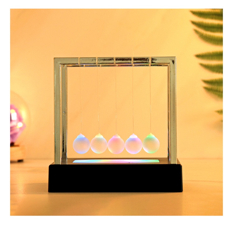 [Hàng mới về] Quả bóng cân bằng giá đỡ - Quả cầu xoay màu sắc Quả lắc Newton