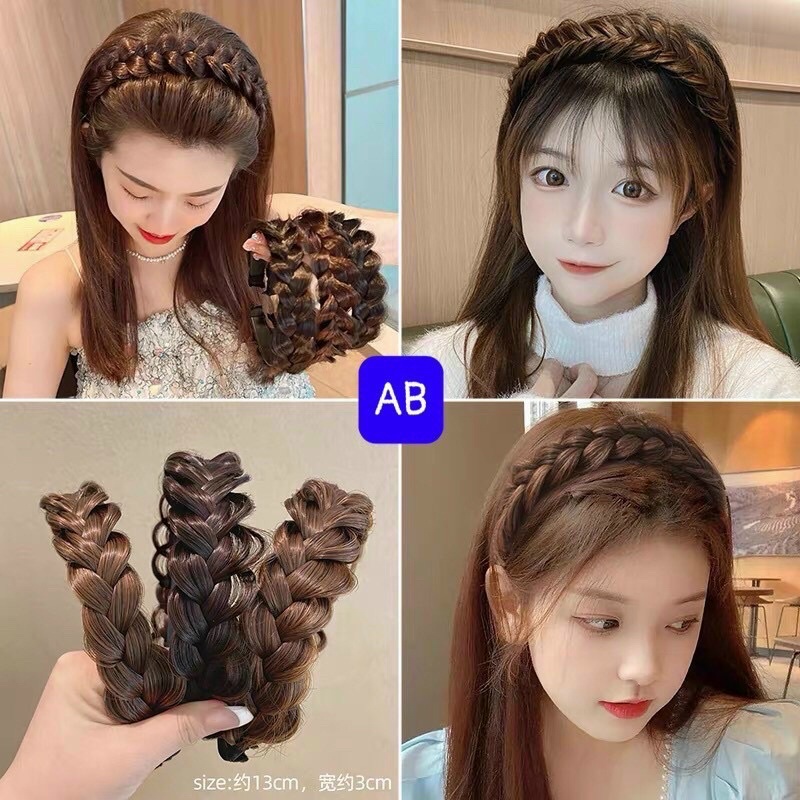 Bờm tóc tết sam bản to