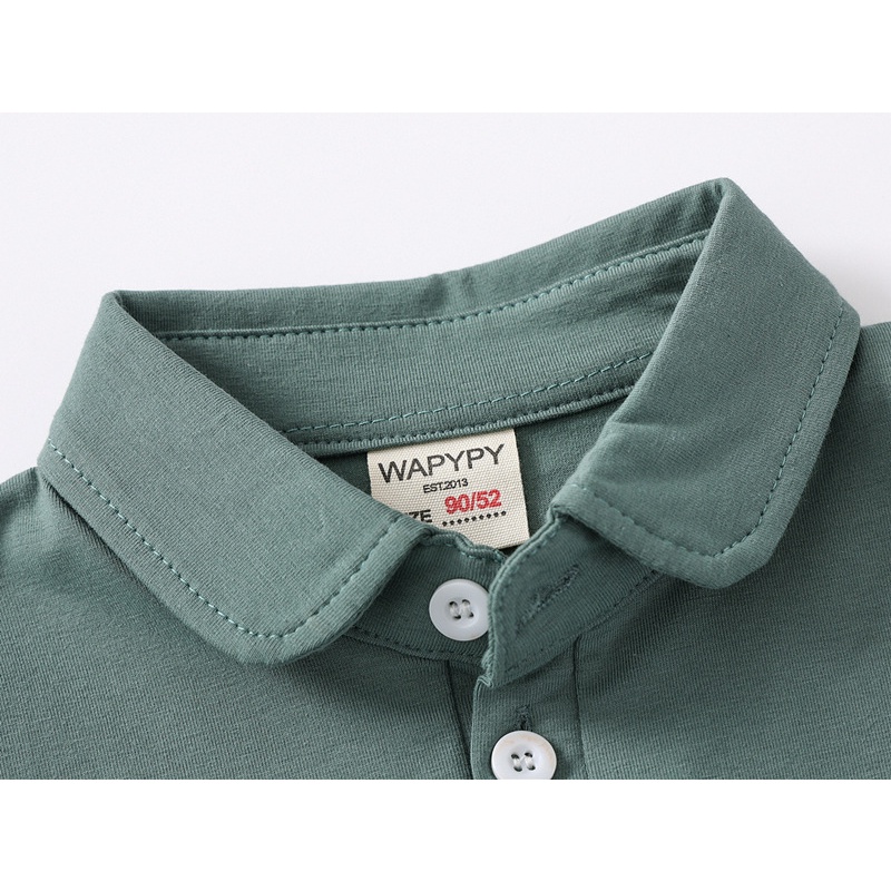 Áo PoLo trơn cho bé trai chất cotton mềm, thoáng mát hàng Quảng Châu cao cấp