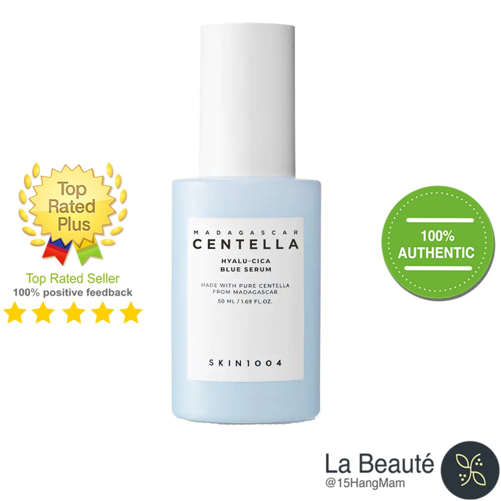 Skin1004 Madagascar Centella Hyalu-Cica Blue Serum - Tinh Chất Cấp Nước, Dịu Da Chiết Xuất Rau Má 50ml