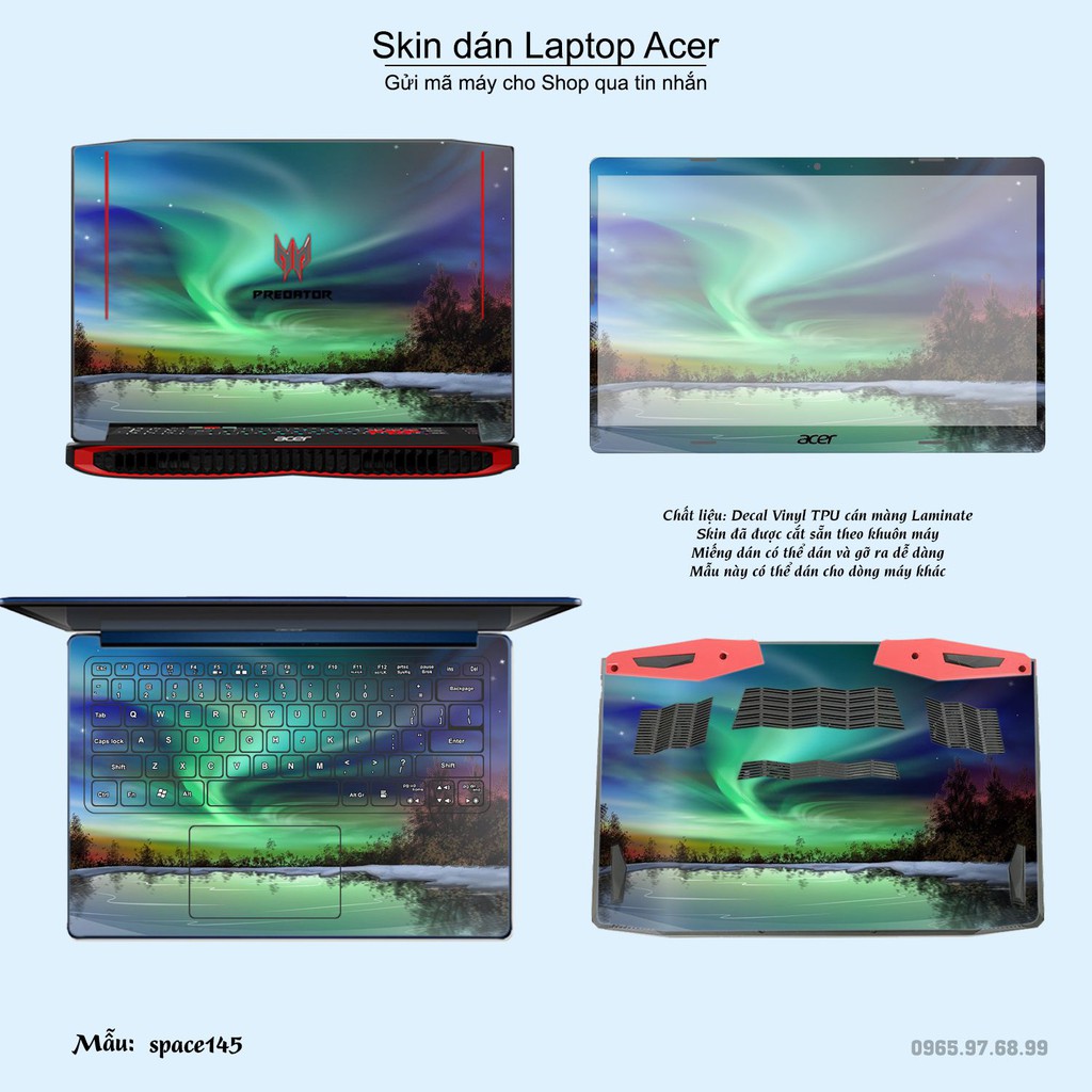 Skin dán Laptop Acer in hình không gian nhiều mẫu 25 (inbox mã máy cho Shop)