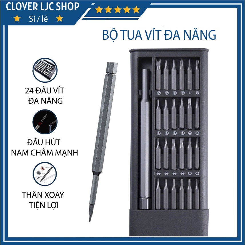 Bộ Tua Vít đa năng mini 24 đầu chất liệu thép từ tính cao cấp sửa chữa máy móc, điện tử cỡ nhỏ