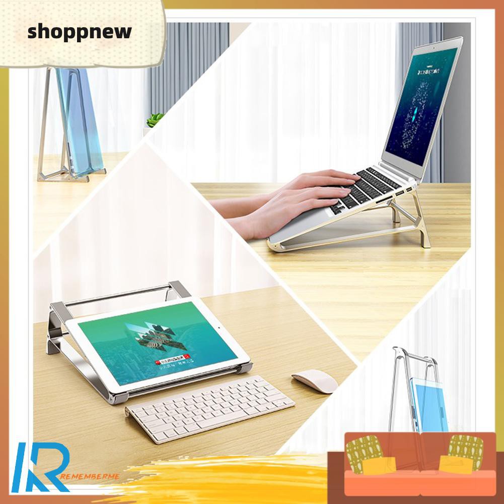 Shoppnew P5 Laptop Holder Stand Aluminum Alloy Computer Notebook PC Riser Support 