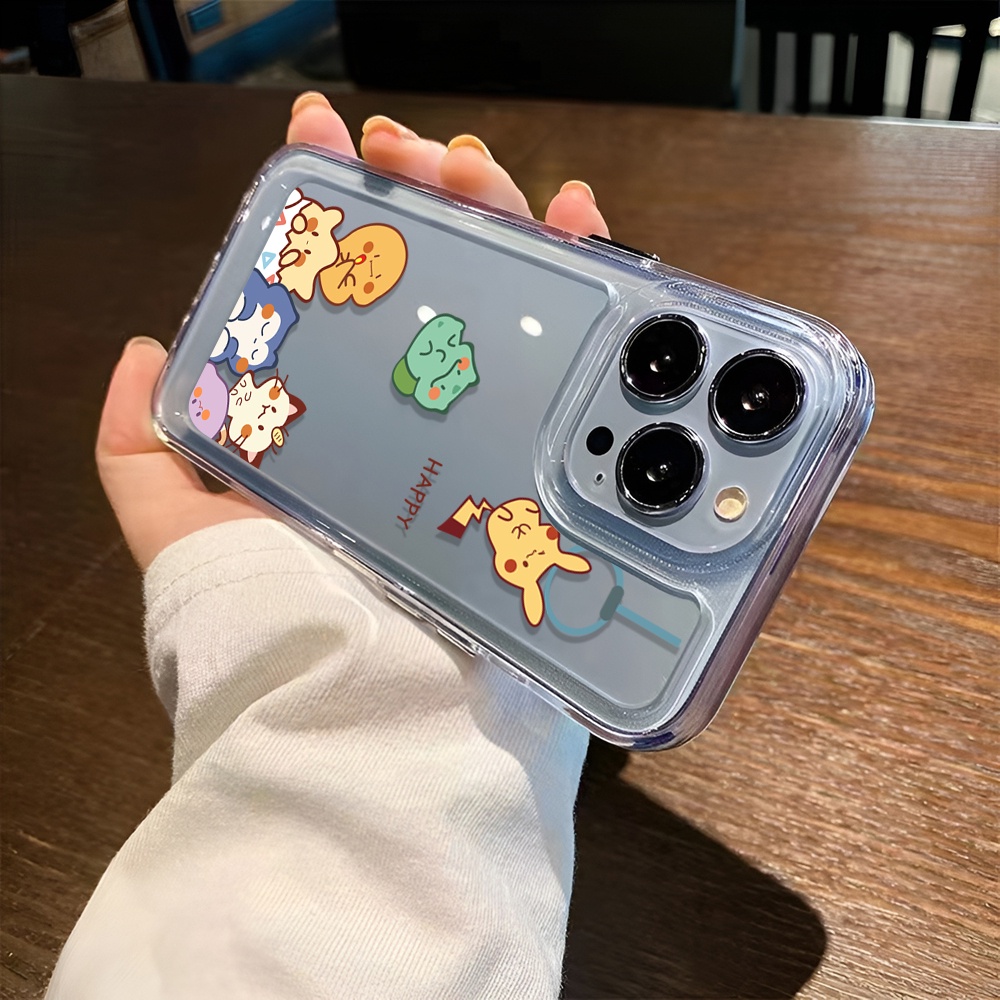 Ốp Điện Thoại Trong Suốt In Hình pikachu Cho iphone 14 Plus 11 13promax 12 7Plus X XS Max
