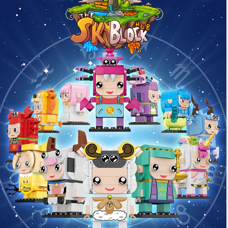 Đồ chơi lắp ráp, đồ chơi lắp ghép mô hình cung hoàng đạo 3D mô hình 12 cung hoàng đạo 9cm