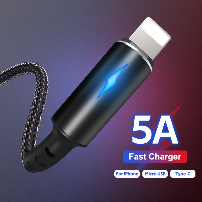 Fast Charger Usb Type C 5a For Iphone 6 7 8s X 12 11 Pro Max Ipad Huawei Samsung