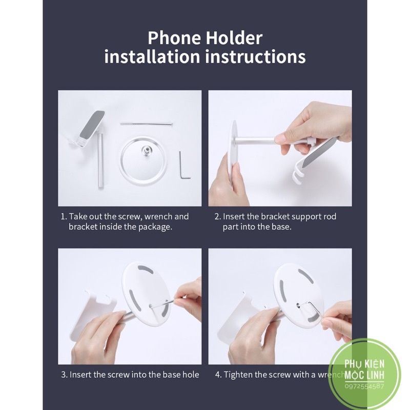 🍀GIÁ ĐỠ ĐIỆN THOẠI, IPAD MÁY TÍNH BẢNG KIỂU DÁNG ĐƠN GIẢN TIỆN DỤNG KỆ CHỐNG TÊ MỎI VAI GÁY