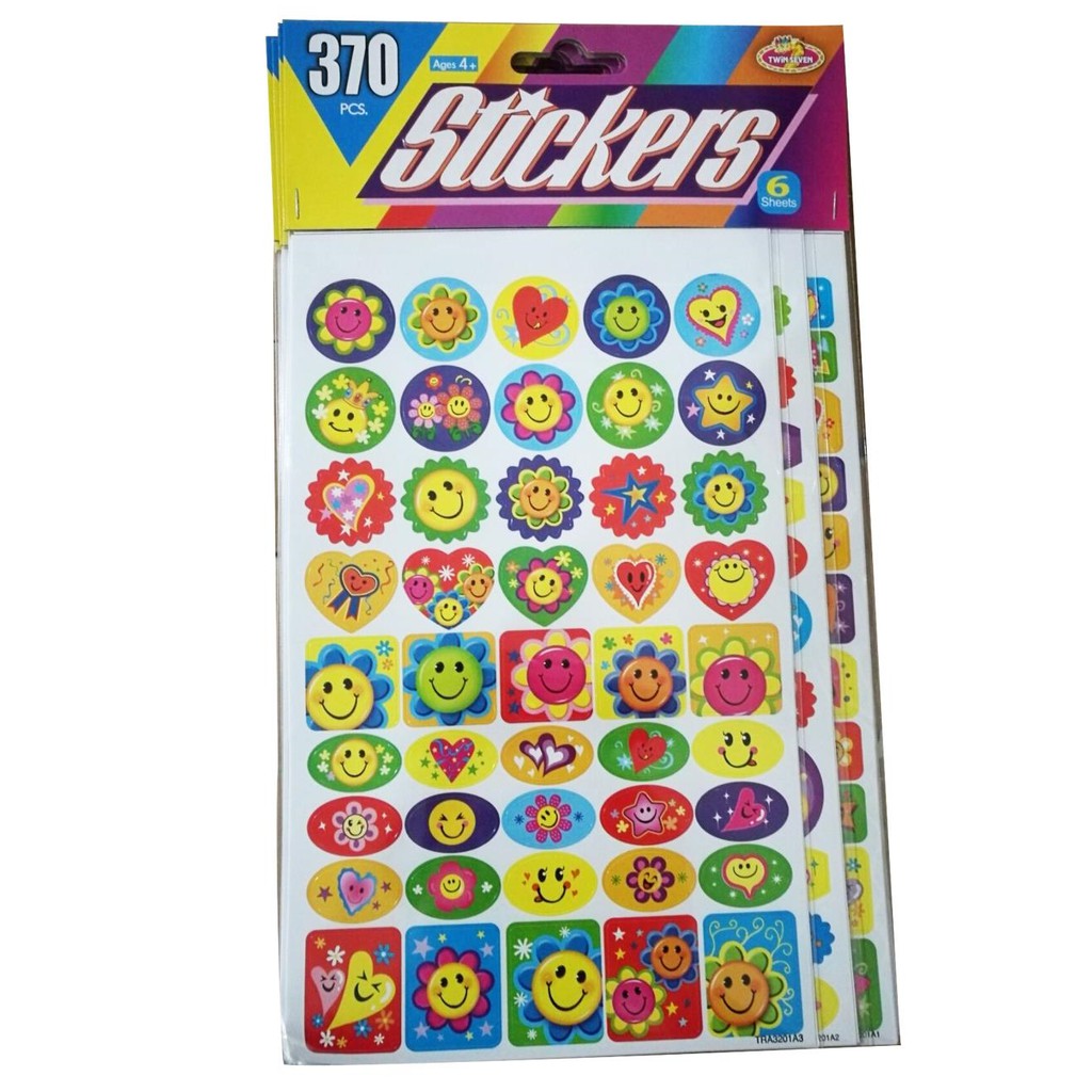 Bộ 370 miếng Nhãn dán lớn 3 mẫu Uncle Bills SL0036