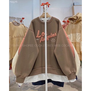 [N1976]🧵 Áo SWEATER nỉ bông phối vạt LOS (Có sẵn/ảnh thật)
