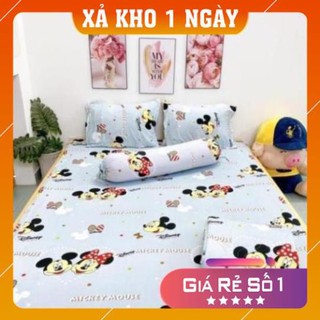 Bộ ga gối thun lạnh( 1 ga, 2 bao gối nằm, 1 bao ôm) (shopmh59)