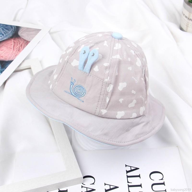 Mũ Tai Bèo Thêu Hình Ốc Sên Cho Bé