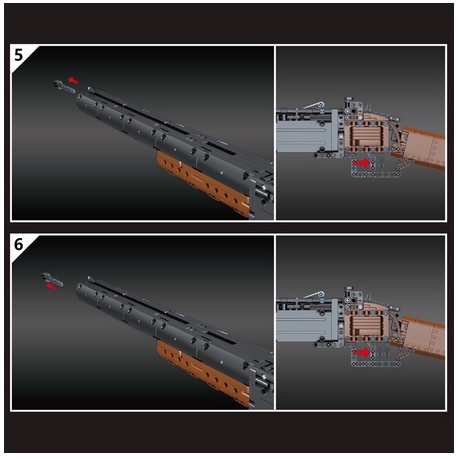 Đồ chơi lăp ráp non lego - Mould king 14016 double bareled tỉ lệ 1:1 1015 mảnh ghép