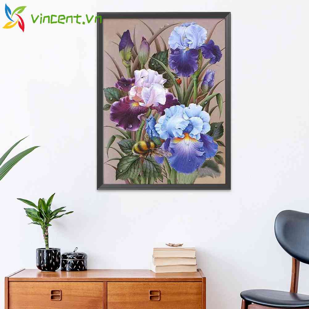 Bộ Chỉ Thêu Chữ Thập 11CT DIY Hình Bông Hoa