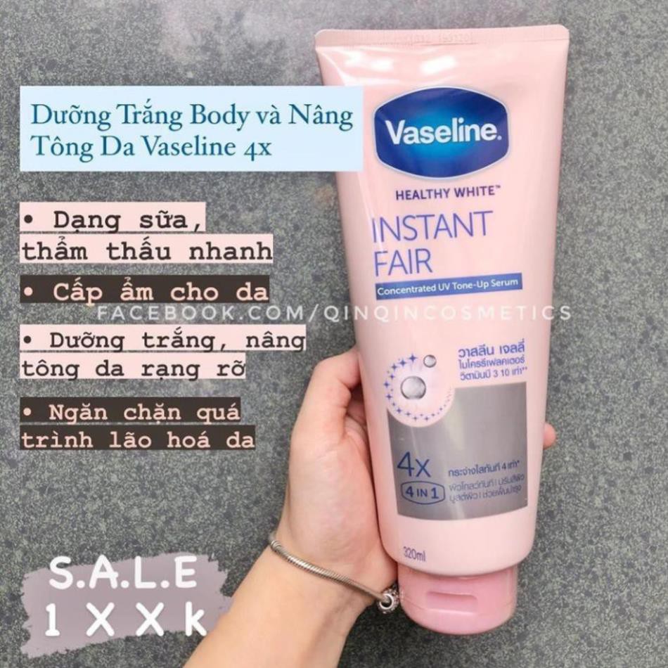 Sữa dưỡng thể trắng da Vaseline Healthy White Instant Fair Serum 4X Thái Lan