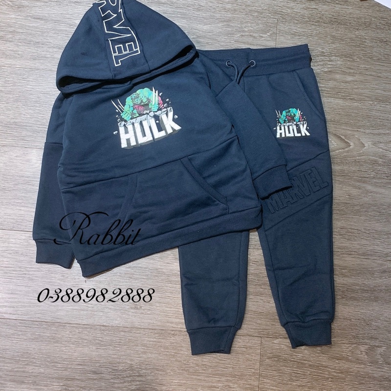 Bộ nỉ Hulk xanh