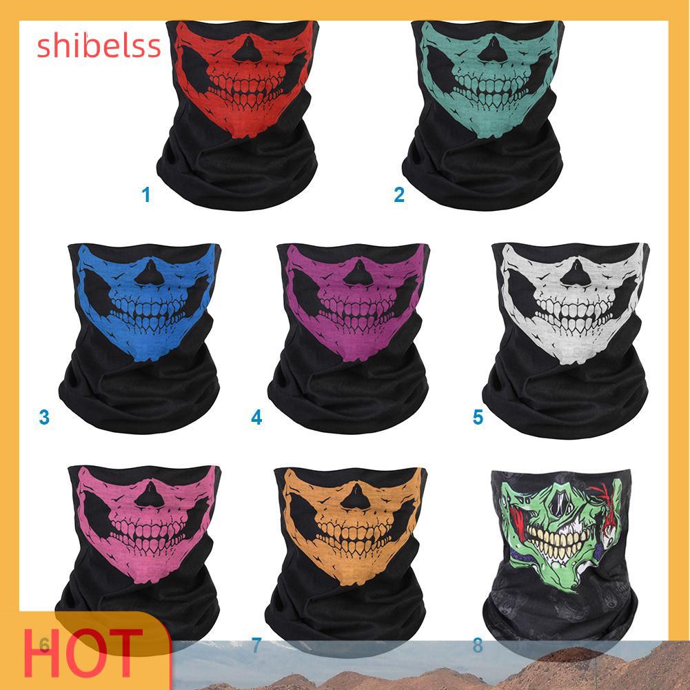 Khăn che nửa mặt họa tiết đầu lâu chống gió giữ ấm cổ đa năng cho lái xe / trượt tuyết | BigBuy360 - bigbuy360.vn