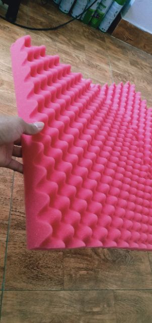 10 Tấm mút tiêu âm,Cách âm Hình trứng -Kích cỡ 50*50cm/1Tấm. Dày 5cm(Được chọn màu)