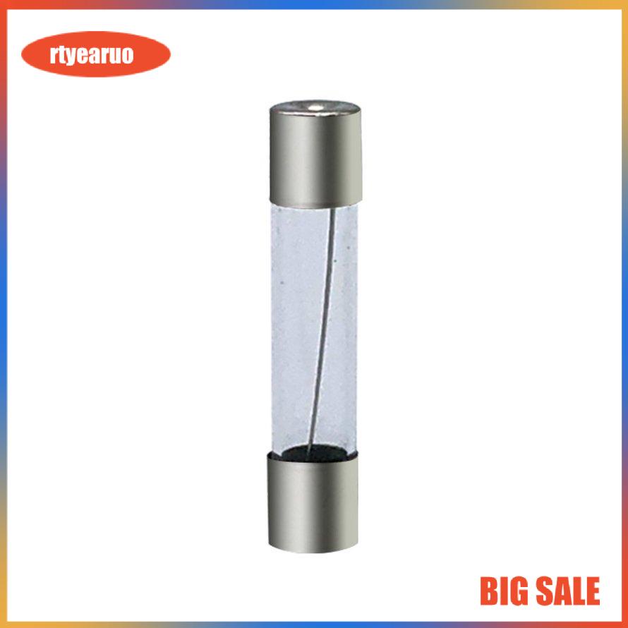 50PCS 6x30mm Fast Blow Fuse Glass Tube Fuse Assorted Mixed Kit Insurance Tube 0.5A/1A/2A/3A/5A/6A/8A/10A/15A/20A