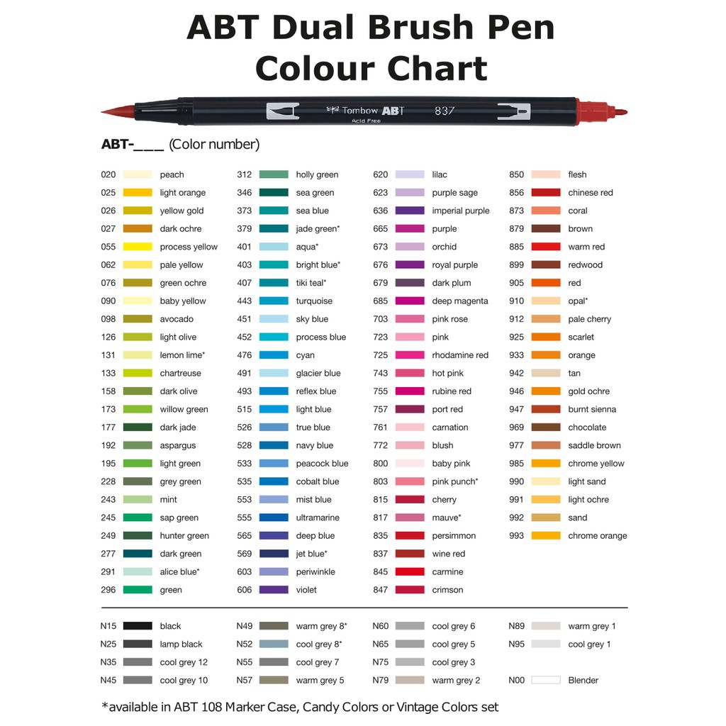 BÚT CỌ TOMBOW AB-T DUAL BRUSH PEN NHẬT BẢN