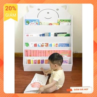(khắc tên Free) Kệ sách hình gấu đựng đồ đa năng (Size nhỡ)