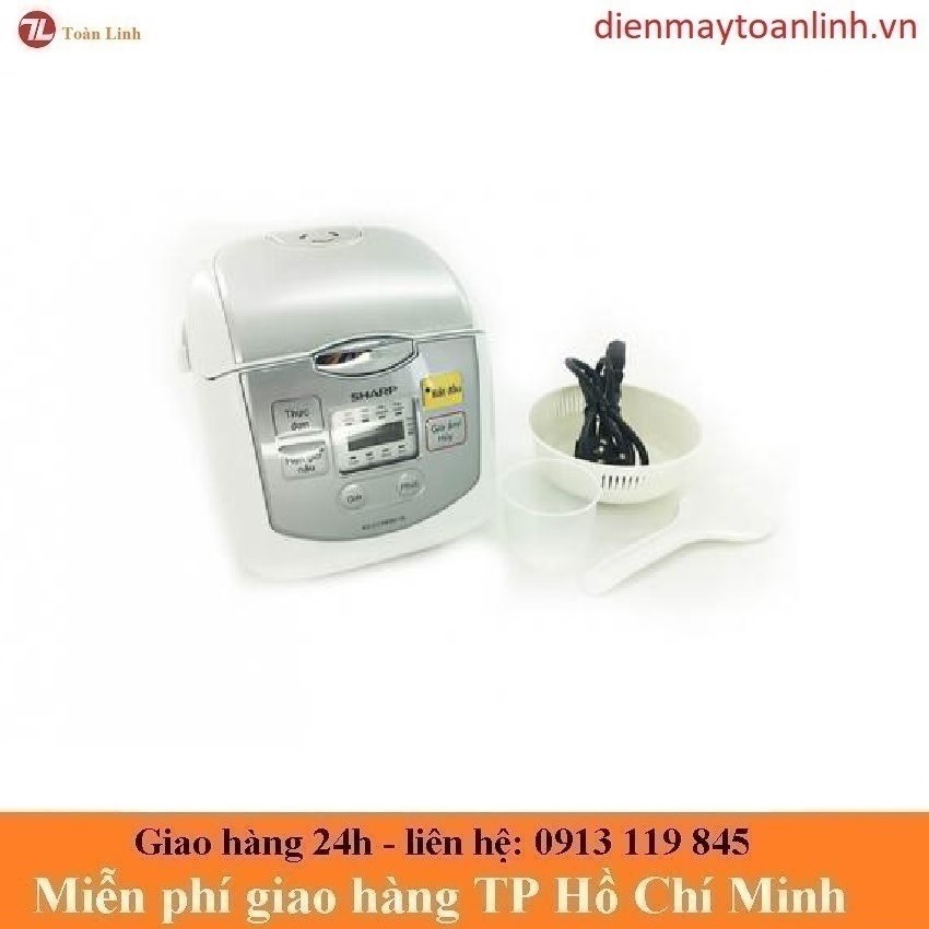 Nồi cơm Sharp KS-COM08V-SL điện tử 0.8 lít - Chính hãng