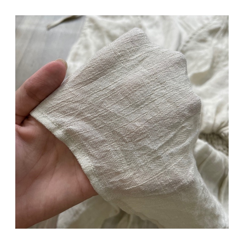 Áo Linen 2 Lớp Cổ V Bo Chun UPS & DOWNS