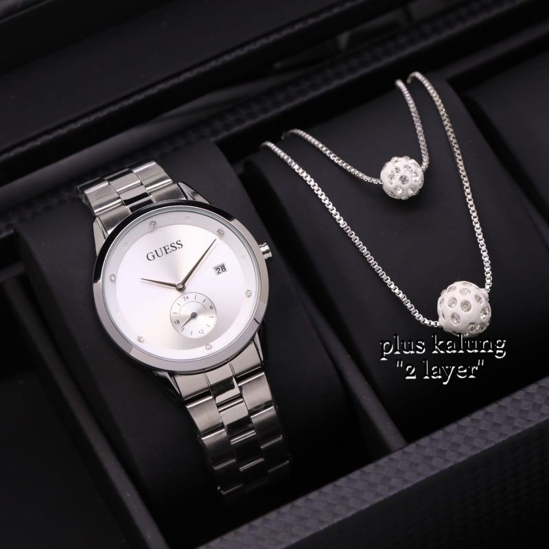 Dây Chuyền Chrono Có Mặt Đồng Hồ Kích Thước 3.5CM Thời Trang Cho Nữ