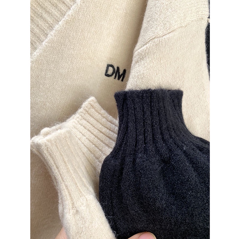 Áo Khoác Cardigan Len Thêu Chữ DM Hàng Quảng Châu M5662