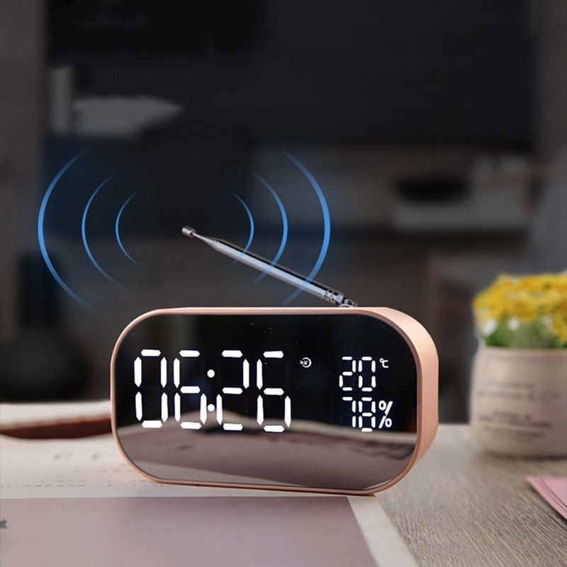 Loa nghe bluetooth Rose Gold S2 mini màu sắc sang trọng có tích ứng đồng hồ