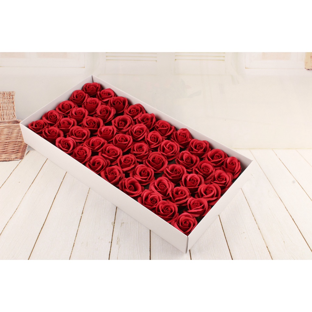Hộp 50 Bông Hoa Sáp 3 Lớp  -, Form chuẩn ,Cánh Cứng