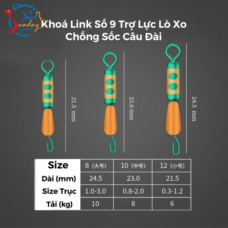 Khoá Link Câu Đài Trợ Lực Lò Xo Chịu Tải Lớn Thương Hiệu Băng Ảnh