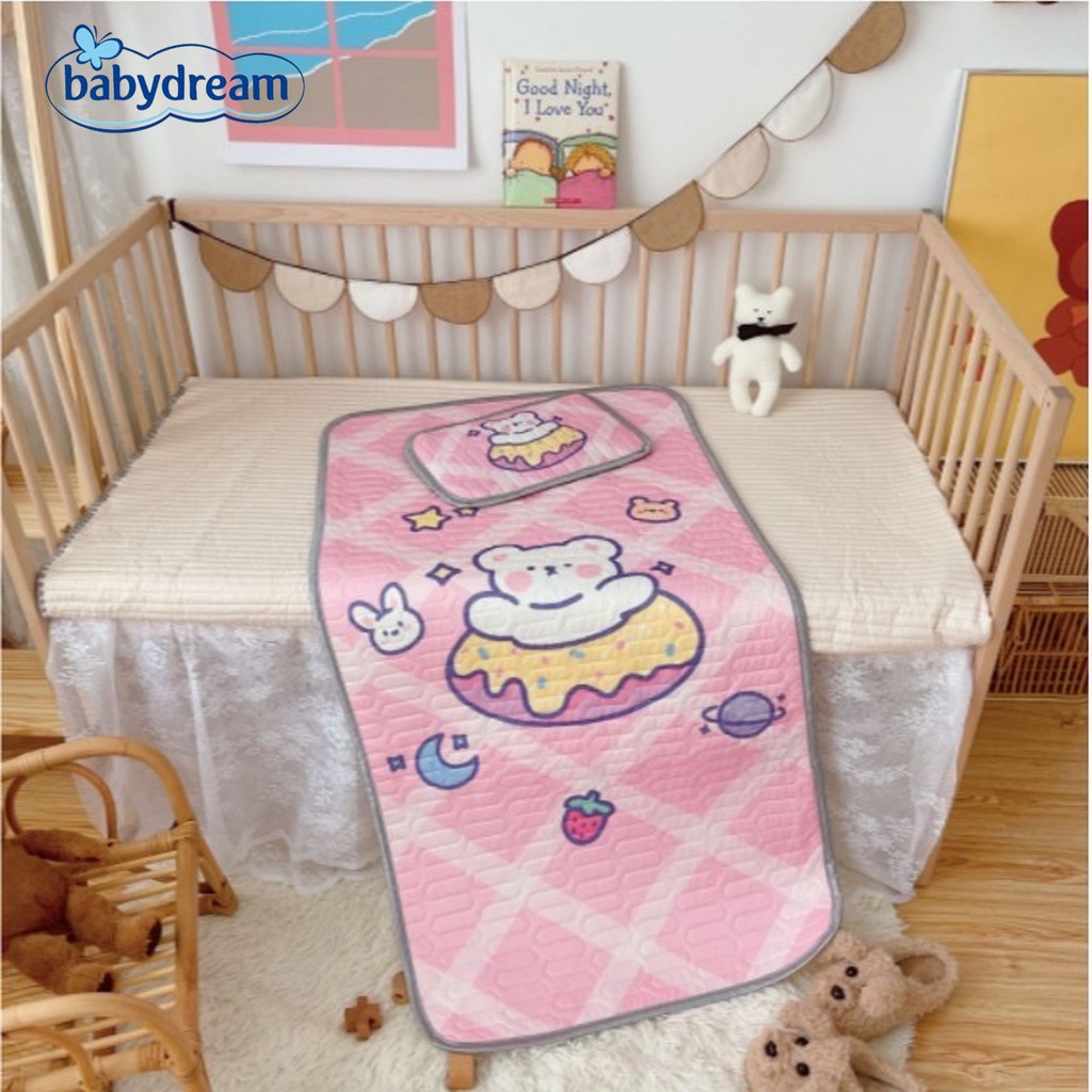 Chiếu điều hòa cao su non cho bé họa tiết gấu xinh xắn Baby Dreams - C3