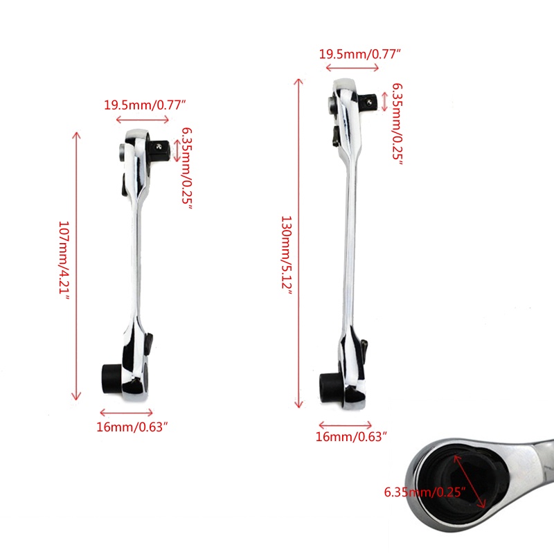 Tua Vít Lục Giác 2 Trong 1 4 Đầu Đa Năng Tiện Dụng